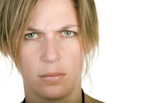 Worried blond woman — Stock Photo, Image