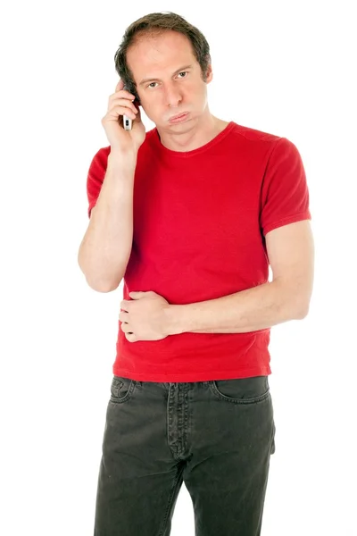 Hombre aburrido en el teléfono —  Fotos de Stock