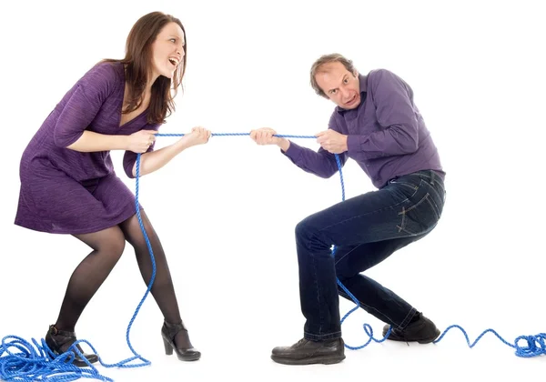 Woman and man conflict — Stock Photo, Image
