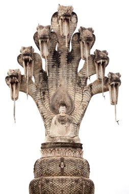 buddha and cobra statue clipart