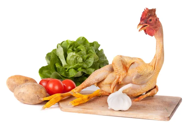 Chicken and vegetables — Stock Photo, Image