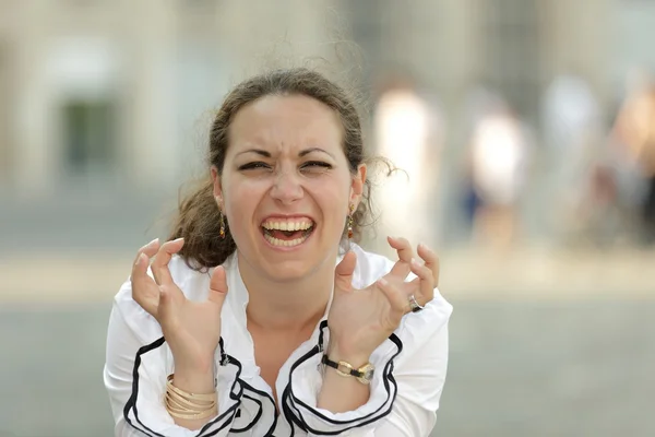 Business woman rage — Stock Photo, Image