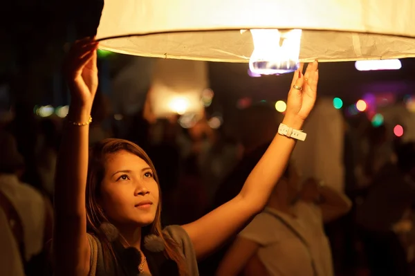 Festival loi krathong — Foto de Stock