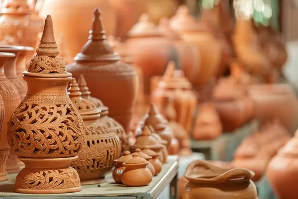 Thailändska traditionella lergods — Stockfoto