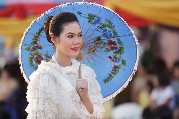 Thai woman traditional clothes — Stock Photo, Image