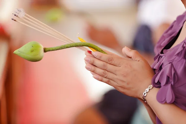 Buddhist praying — Stock Photo, Image