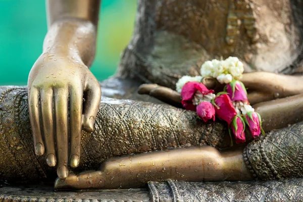 Detalhe da estátua de Buda — Fotografia de Stock