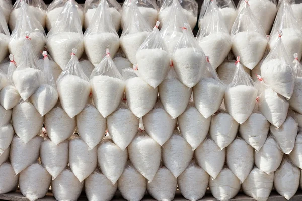 Fresh salt in bags — Stock Photo, Image