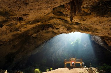 Golden temple in cave