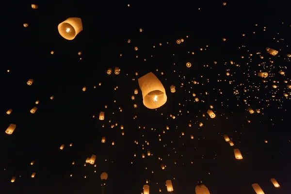 Fire lantern festival — Stock Photo, Image
