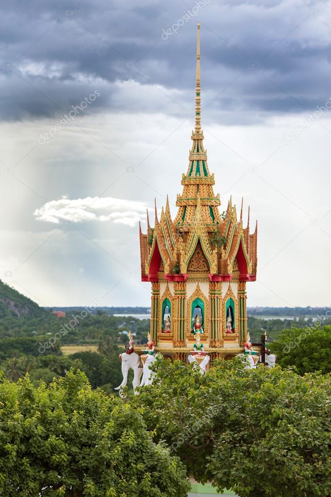 Buddhist temple spire