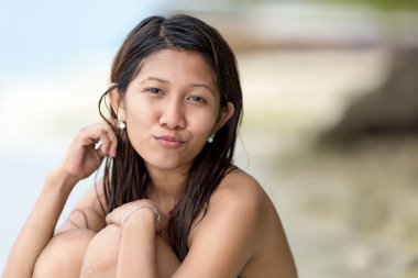 güzel karizmatik genç filipina kadın