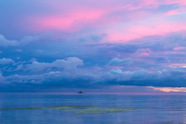 güzel mavi twilight günbatımı Filipinler