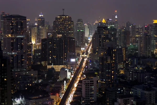 Bangkok centro città di notte — Foto Stock