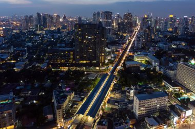 Bangkok şehir merkezi gece