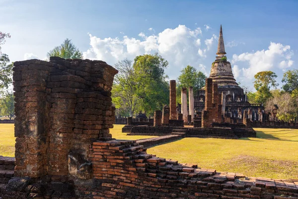 Stupa Schrein Und Ruinen Des Historischen Buddhistischen Parks Thailand — Stockfoto