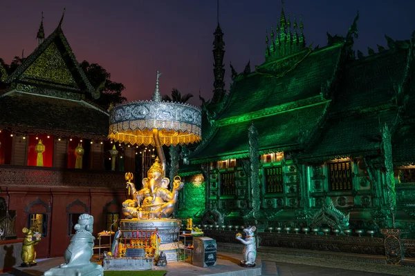 Ganesha Socha Wat Suphan Stříbrný Chrám Chiang Mai Thajsko — Stock fotografie