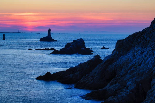 Mystical Raz Point Twilight Brittany France — Stock Photo, Image