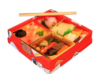 Japanese fast food bento box clipart