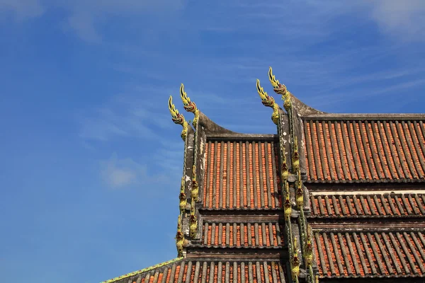寺廟の屋根にナガ — ストック写真
