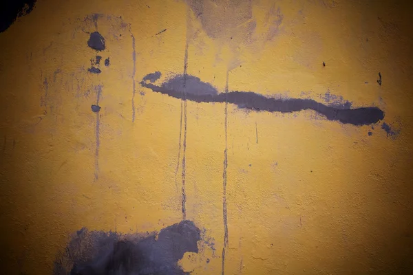 古いグランジ黄色塗られた壁 — ストック写真
