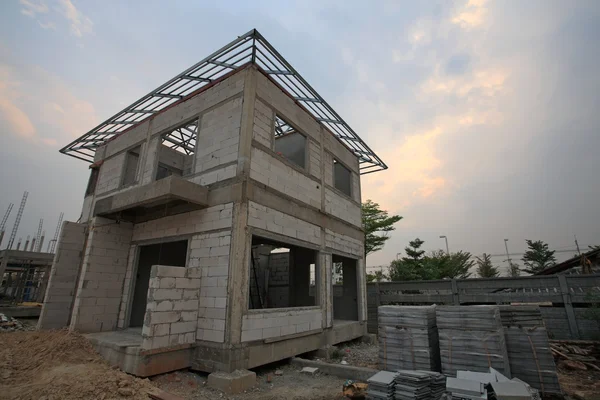 Local de construção da casa — Fotografia de Stock