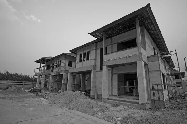 Canteiro de obras de casas aldeia — Fotografia de Stock