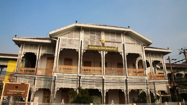 Staré dřevěné budově radnice nonthaburi — Stock fotografie