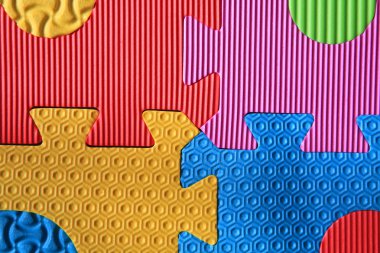 renkli jigsaw köpük doku