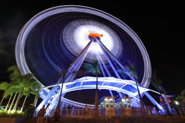 Big Ferris Wheel swirling in Asiatique The Riverfront clipart