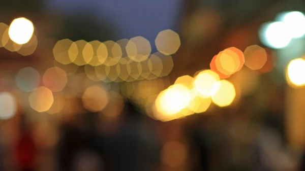 Background of blurred street lights at night — Stock Photo, Image