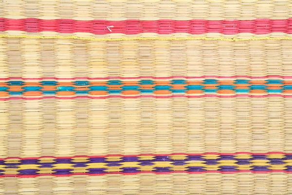 Textured of colorful rattan wicker mat — Stock Photo, Image