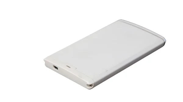 White External hard disk on white — Stock Photo, Image