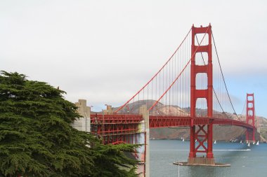 Golden Gate Bridge at summer in San Francisco clipart