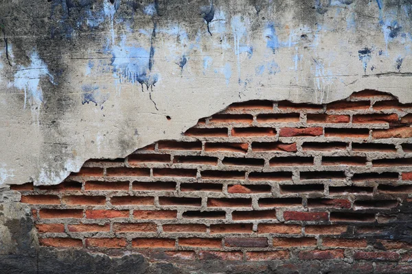 Stary ceglany mur z pęknięty — Zdjęcie stockowe