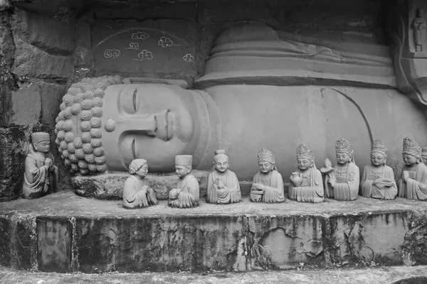 Reclinando estátua de Buda chinês em Shenzhen — Fotografia de Stock