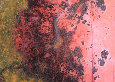 Desen paslı kırmızı çinko