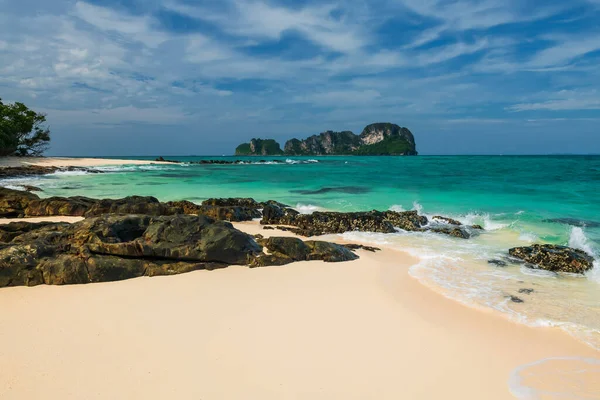 Paisaje Marino Arco Piedra Natural Mar Color Turquesa Andaman Cielo — Foto de Stock