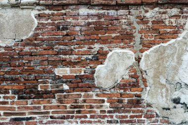 Eski kırmızı tuğla duvar dokusu. İç veya dış tasarım arka planı. Klasik ton.