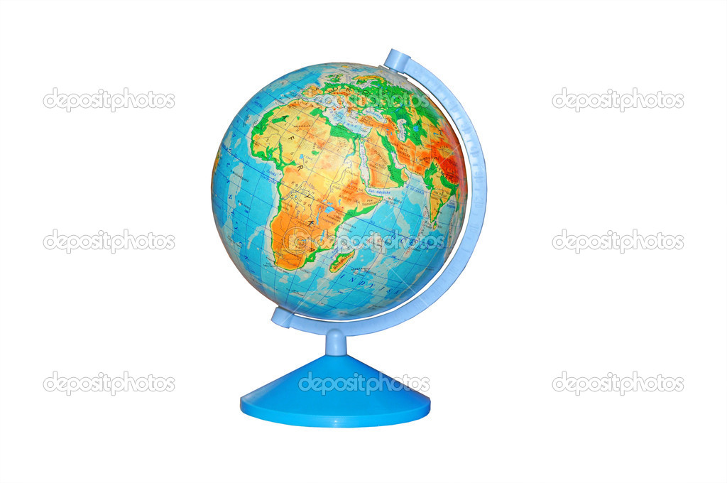 Globe isolated on white - Africa