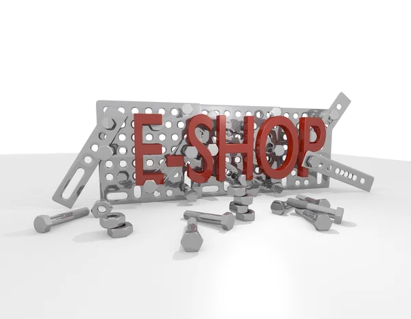 E-Shop kit costruzione metallo — Foto Stock