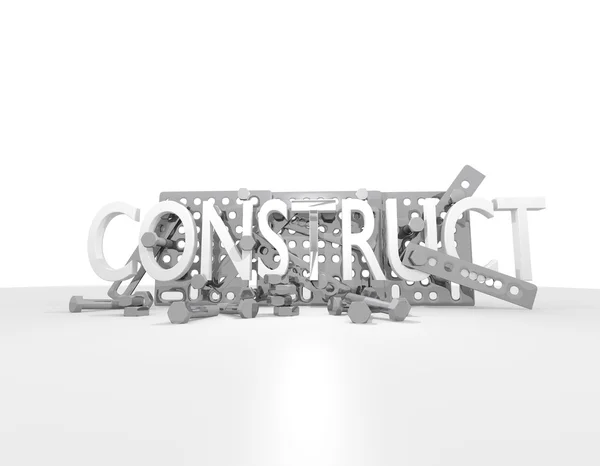 Construção palavras de engenharia kit de construção — Fotografia de Stock