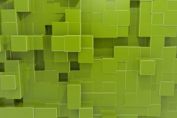 Lawn green structur computer wire Cube Background — Stock Photo, Image