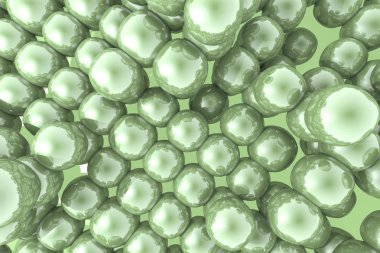 Electric green round deep bubble Background ''