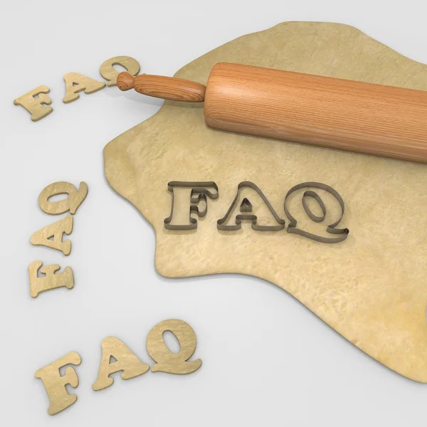 FAQ cookie — Zdjęcie stockowe