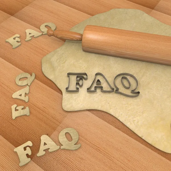 FAQ bakning cookie — Stockfoto