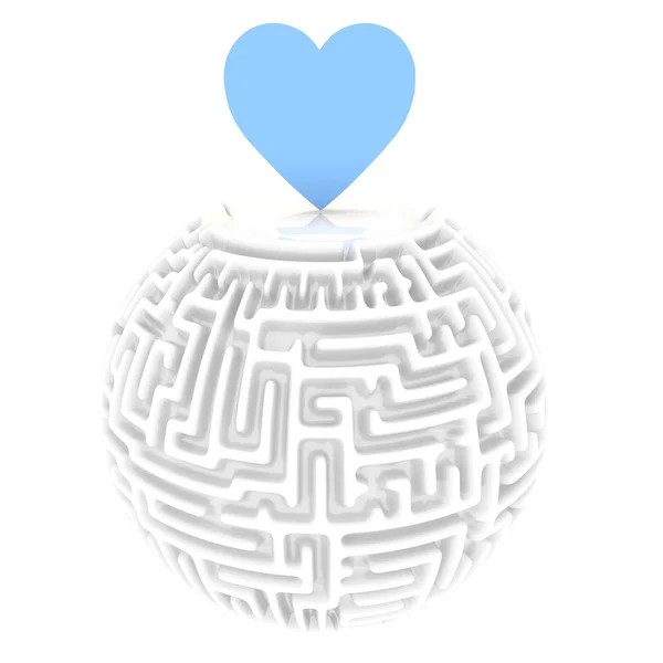 Complex heart maze — Stock Photo, Image