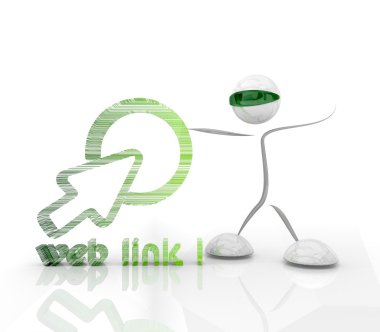 fütüristik Web Bağlantısı 3d 3d karakter simgesi