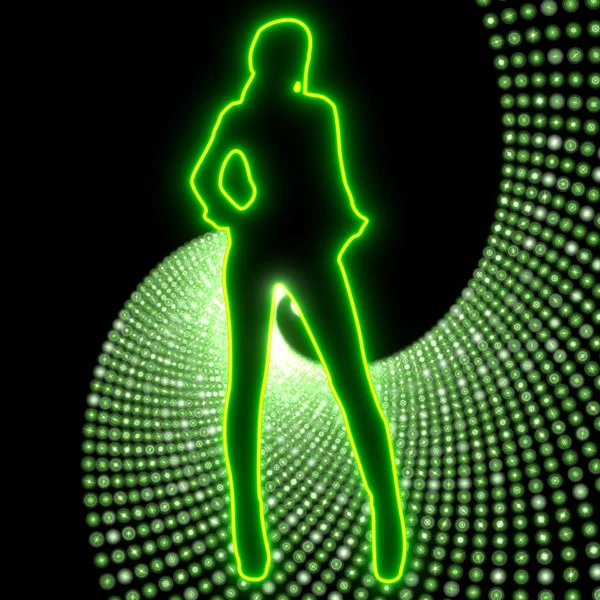 disko parti gece seksi kadın hafif işareti simgesiyle