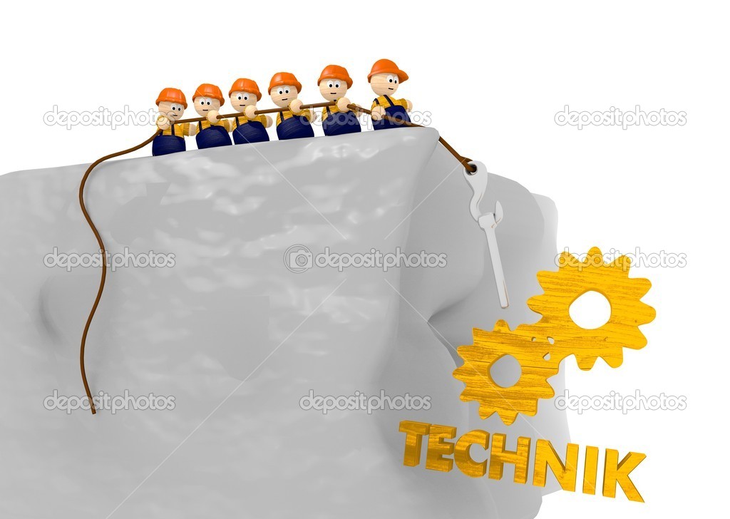 construct site technic 3d illustration